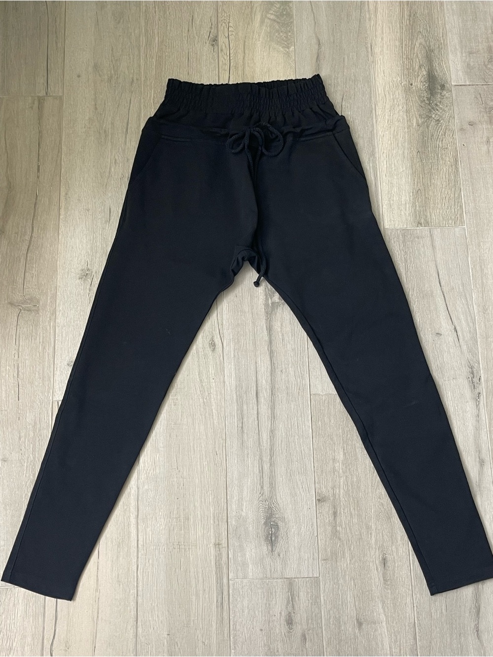 Aakasha Black Drop Crotch Drawstring Pants XS Minimalist Avant Garde - Picture 3 of 10